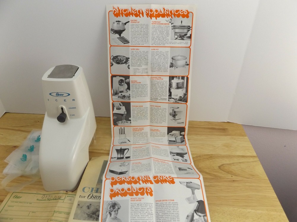 Osterizer Icer Attachment Ice Crusher Model 435 NIB 435-01