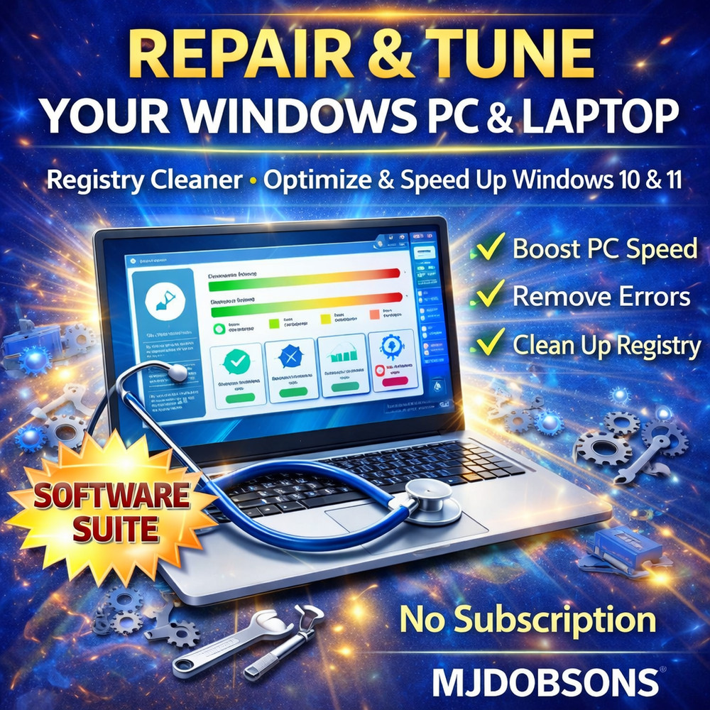 Laptop Tune-Up USB –Registry Cleaner, Optimize & Speed Up Windows 10/11