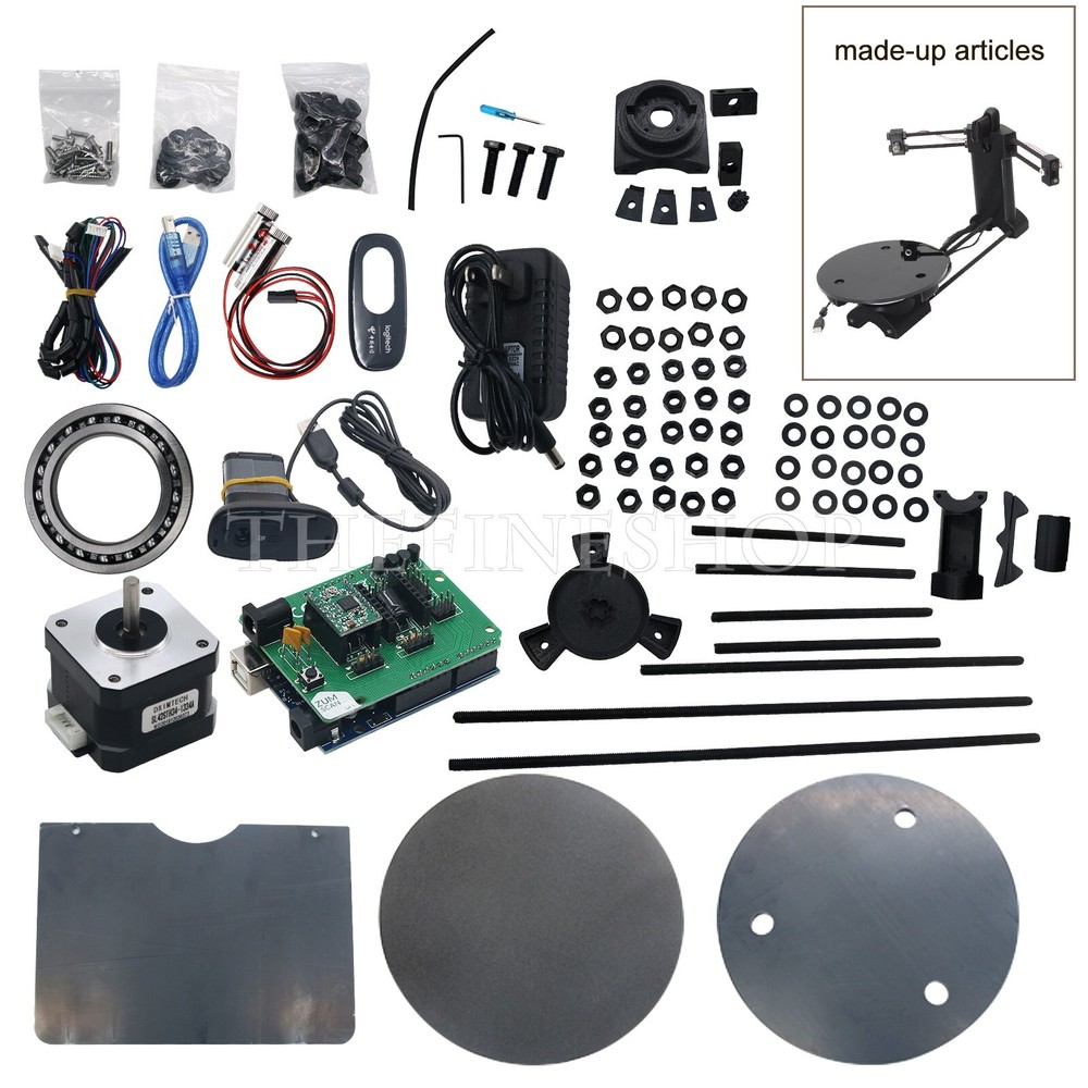 3D Open Source DIY 3D Scanner Kit Advanced Laser Scanner w/ C270 Camera 3D NEW