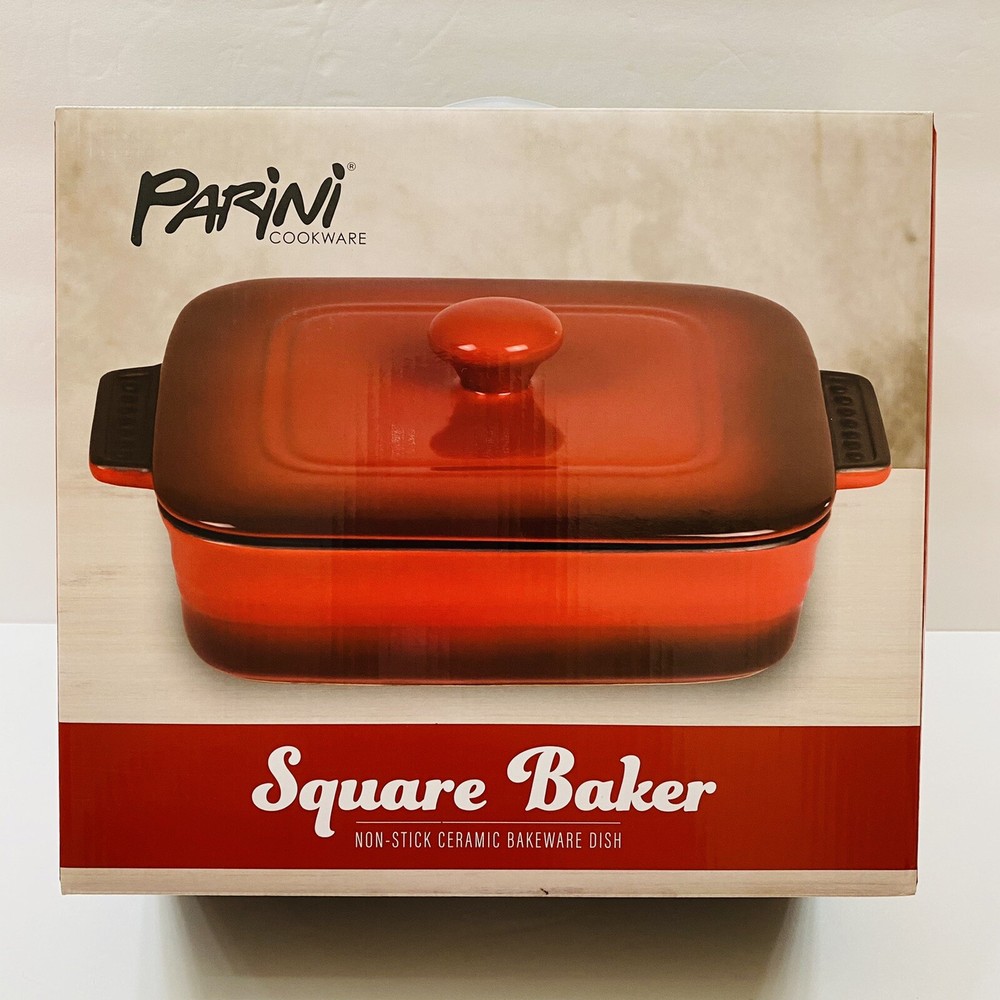 Parini Cookware Square Baker Non-stick Ceramic Bakeware Dish NEW