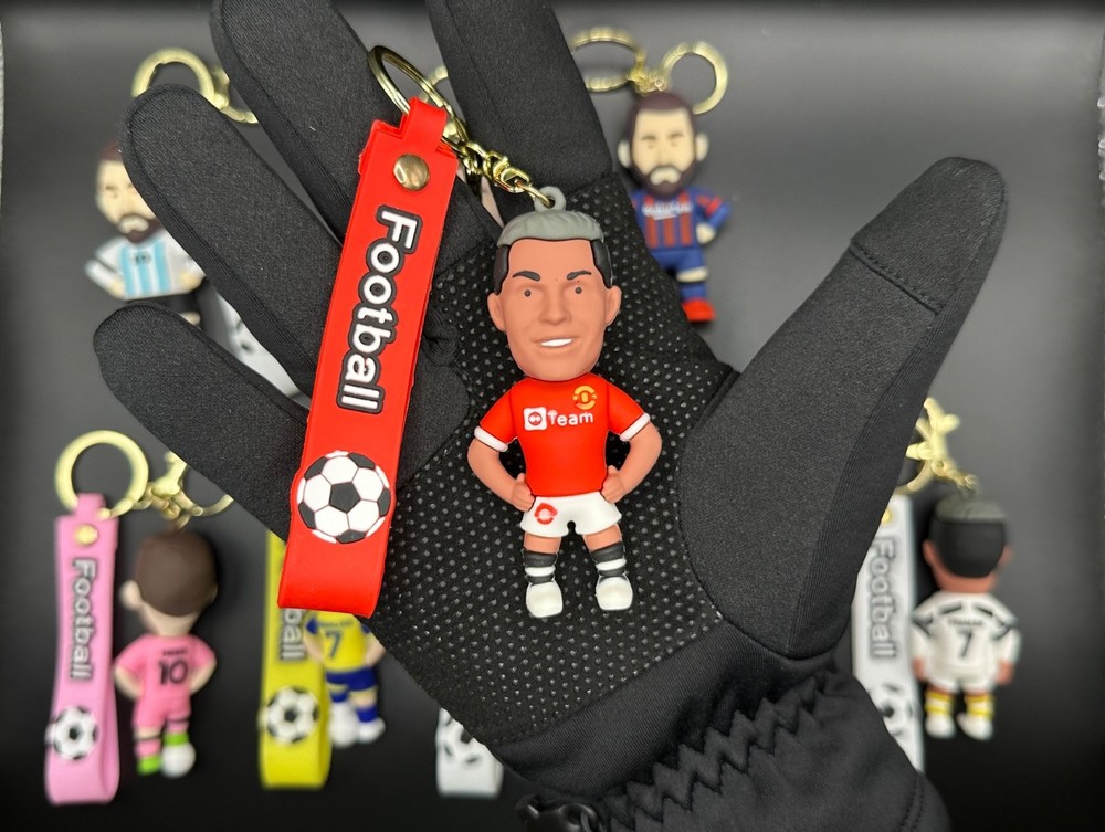 3D Soccer Figure Player Keychain