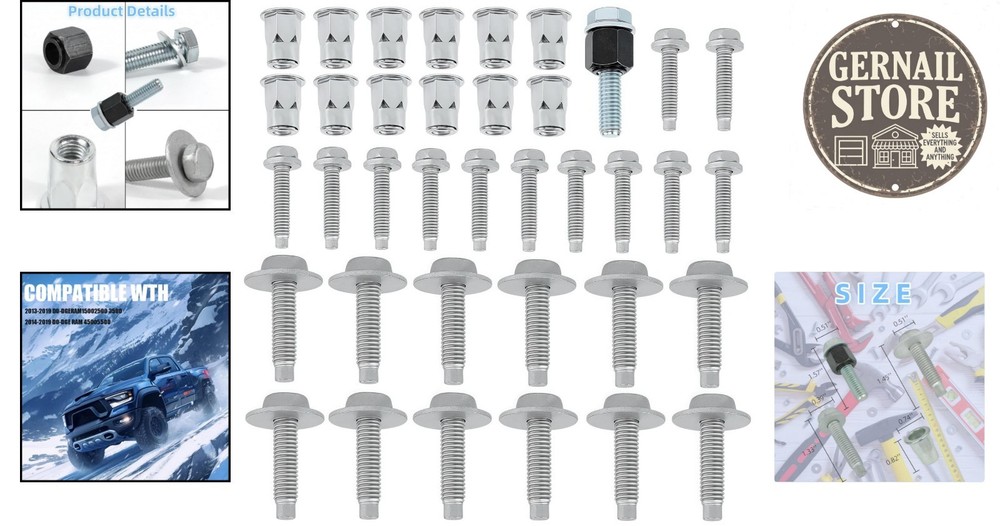 RAM 2014-2019 Sidestep Hardware Kit - 12-Pack Running Board Brackets