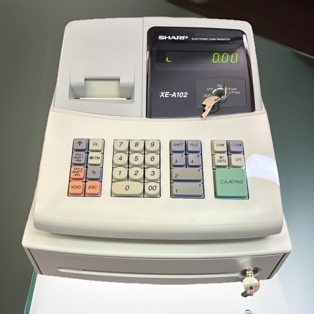 Sharp XEA102 Electronic Cash Register - Grey