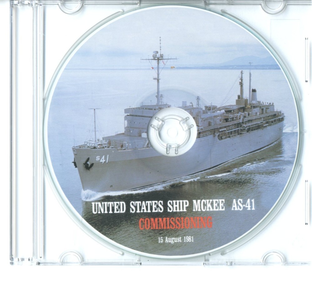 USS McKee AS 41 Commissioning Program 1981 Navy Plank Owners