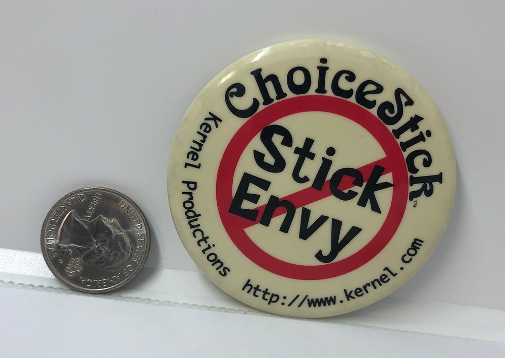 ChoiceStick Kernel Productions Advertising Pin