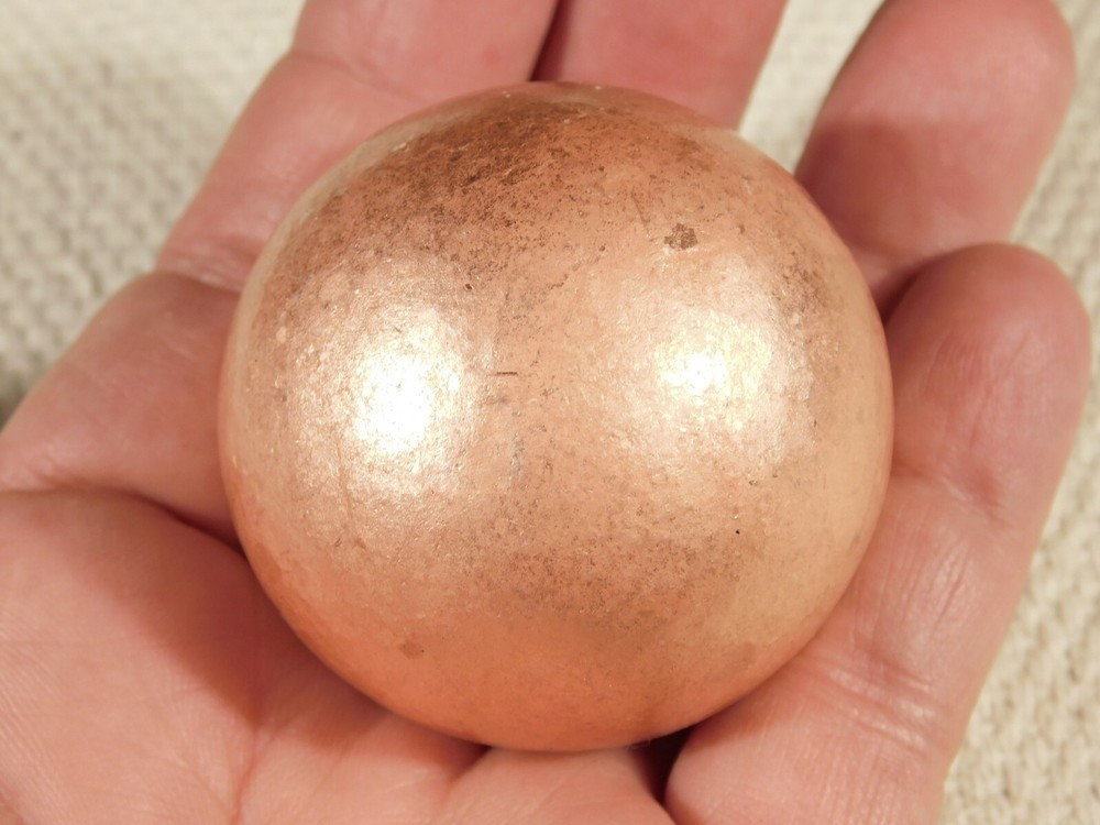 BIG! Super Heavy Solid COPPER SPHERE From Michigan 588gr