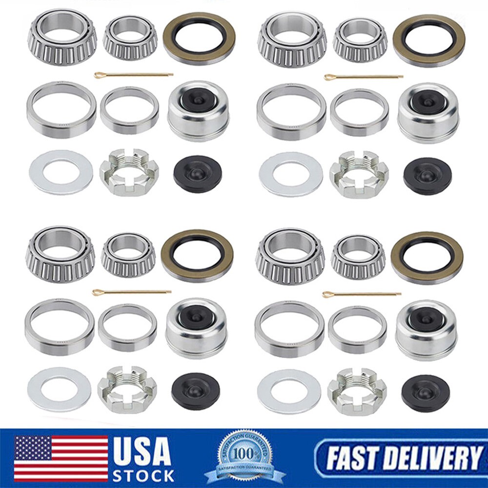 4 Sets Trailer Hub Wheel Bearing Replace Kit 25580 14125A Fit 5200-7000lbs Axles