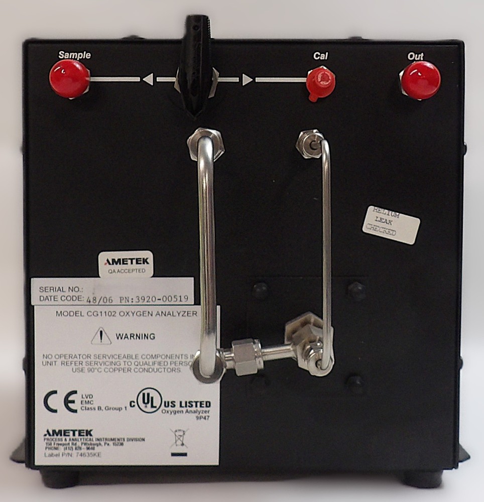 AMETEK Process Instruments Dycor CG1102 O2 Oxygen Analyzer Refurbished Surplus