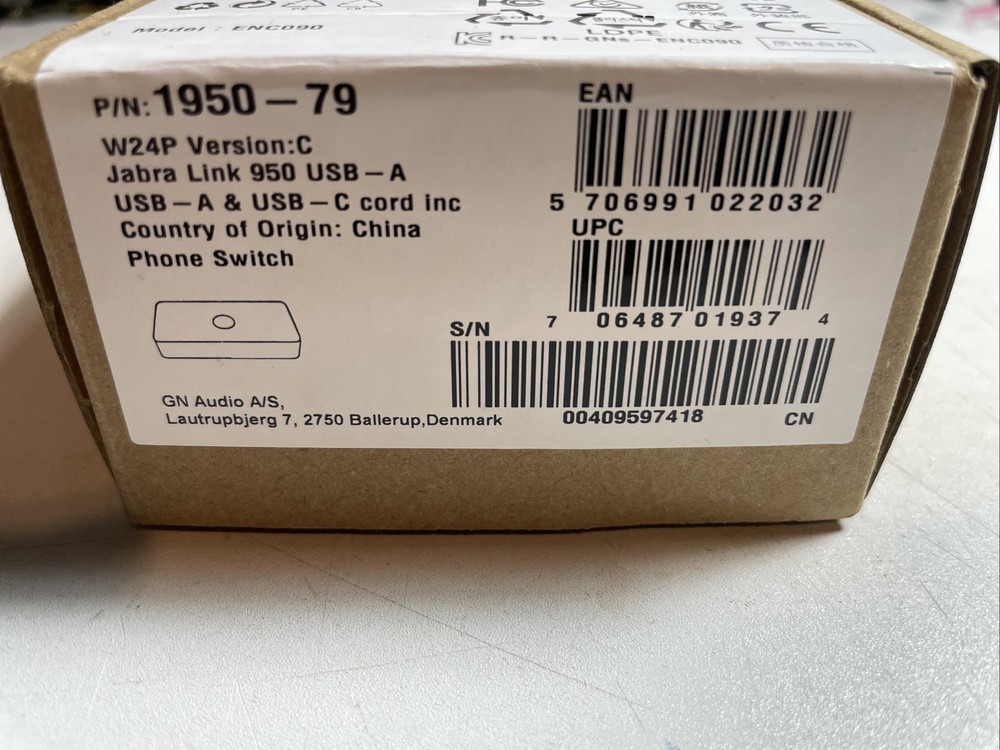 Jabra Link 950 USB-A Headset Hub/Switch Model ENC090