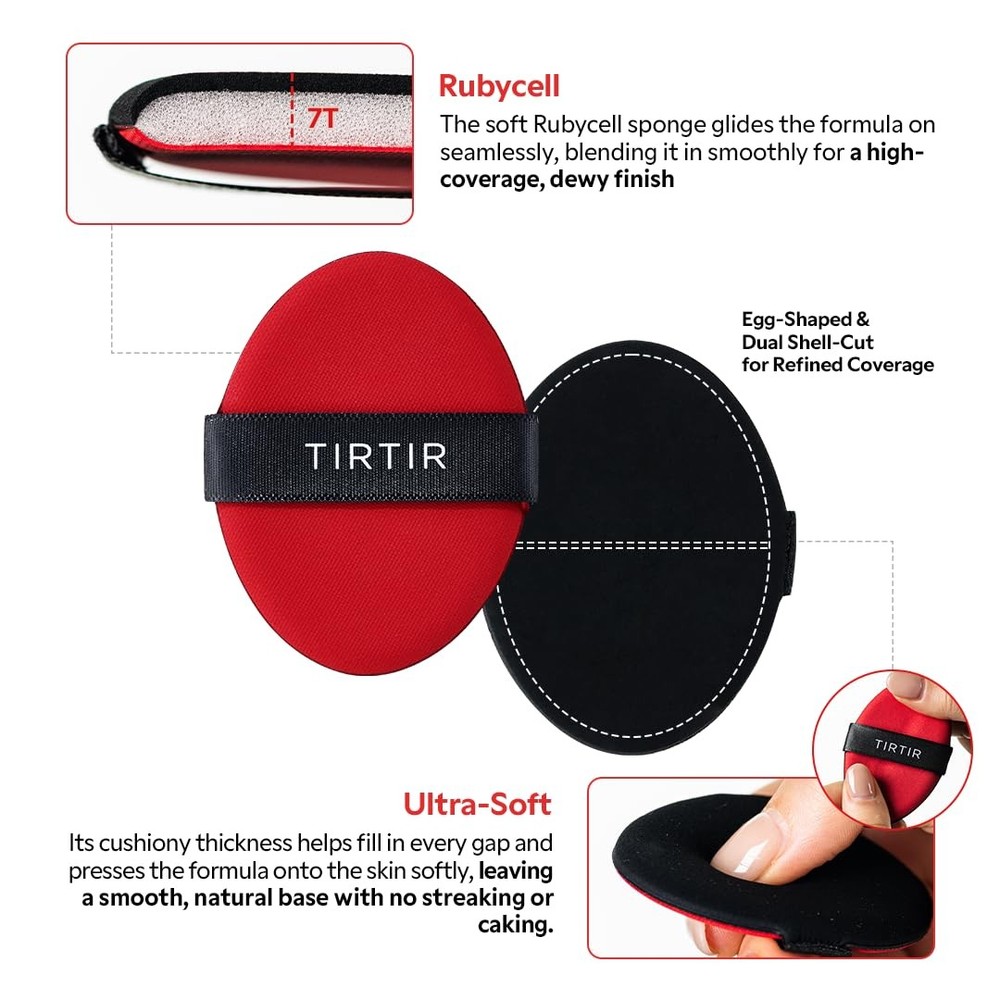 TIRTIR Soft-shell Cushion Puff 5ea