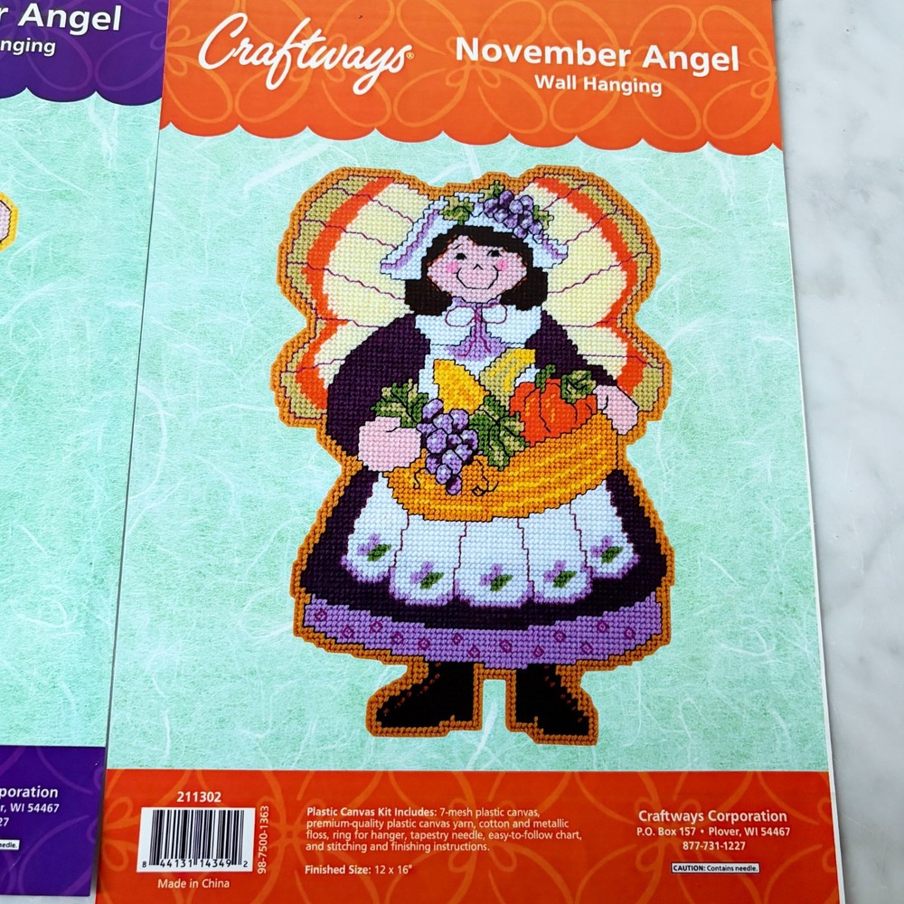 Craftways Monthly Angel Plastic Canvas Wall Hanging Patterns - 9 Patterns Only