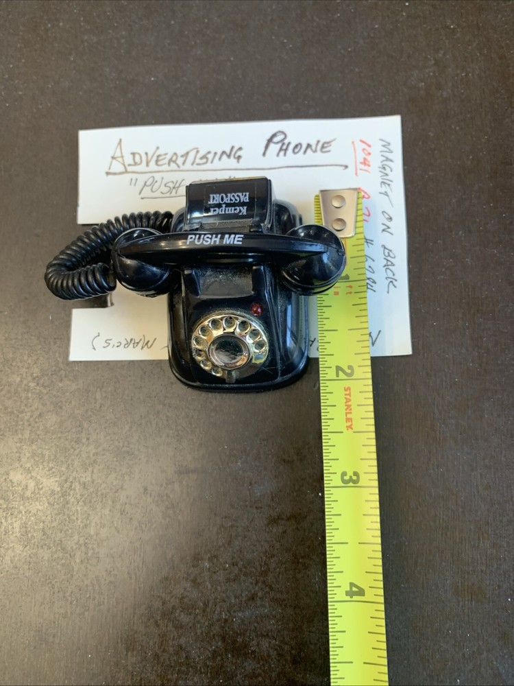 Rare Tiny Small Advertising Push Me Telephone It Works