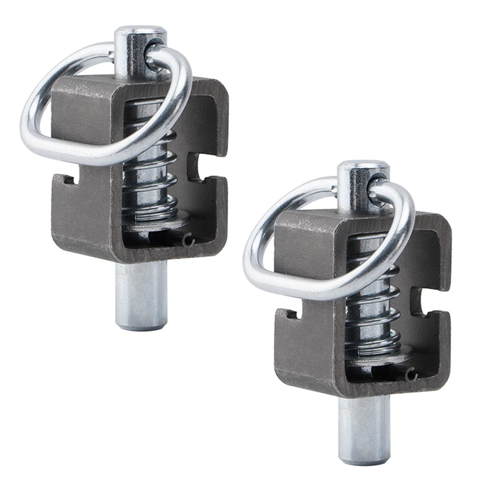 2PCS Universal Spring Car Trailer Gate Loaded Weld-On Spring Latch Lock Assembly