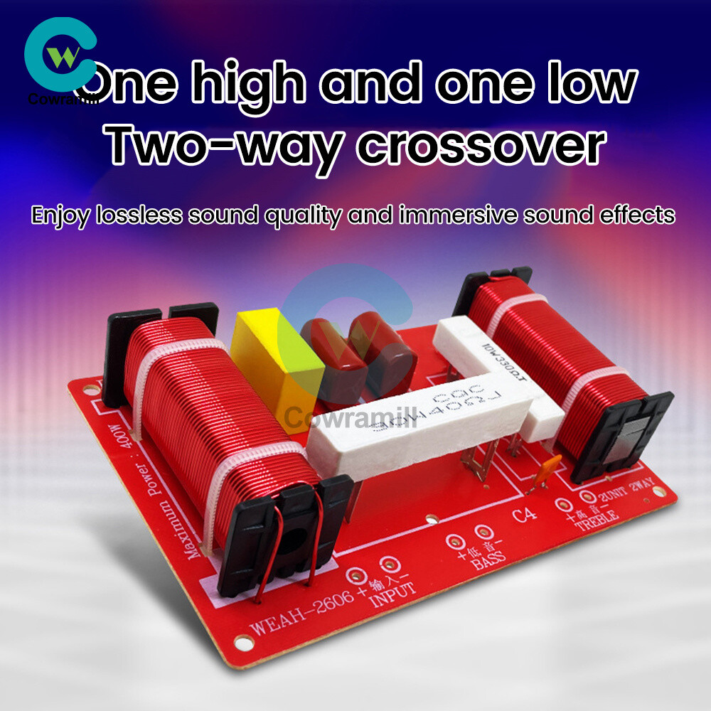 High/Low 2 Channel Audio Speaker Frequency Divider 400W Crossover Filter Board