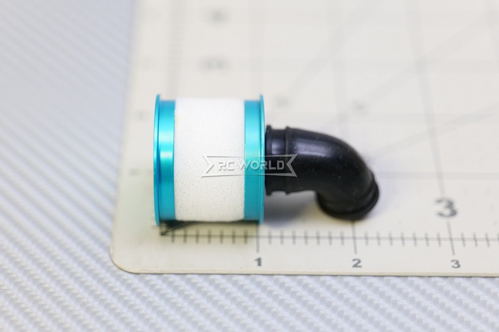 RC 1/10 Nitro Engine AIR FILTER Intake Metal/Rubber -SILVER-