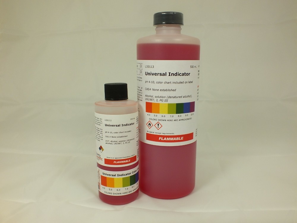 Universal Indicator Solution, pH 4-10 color chart included