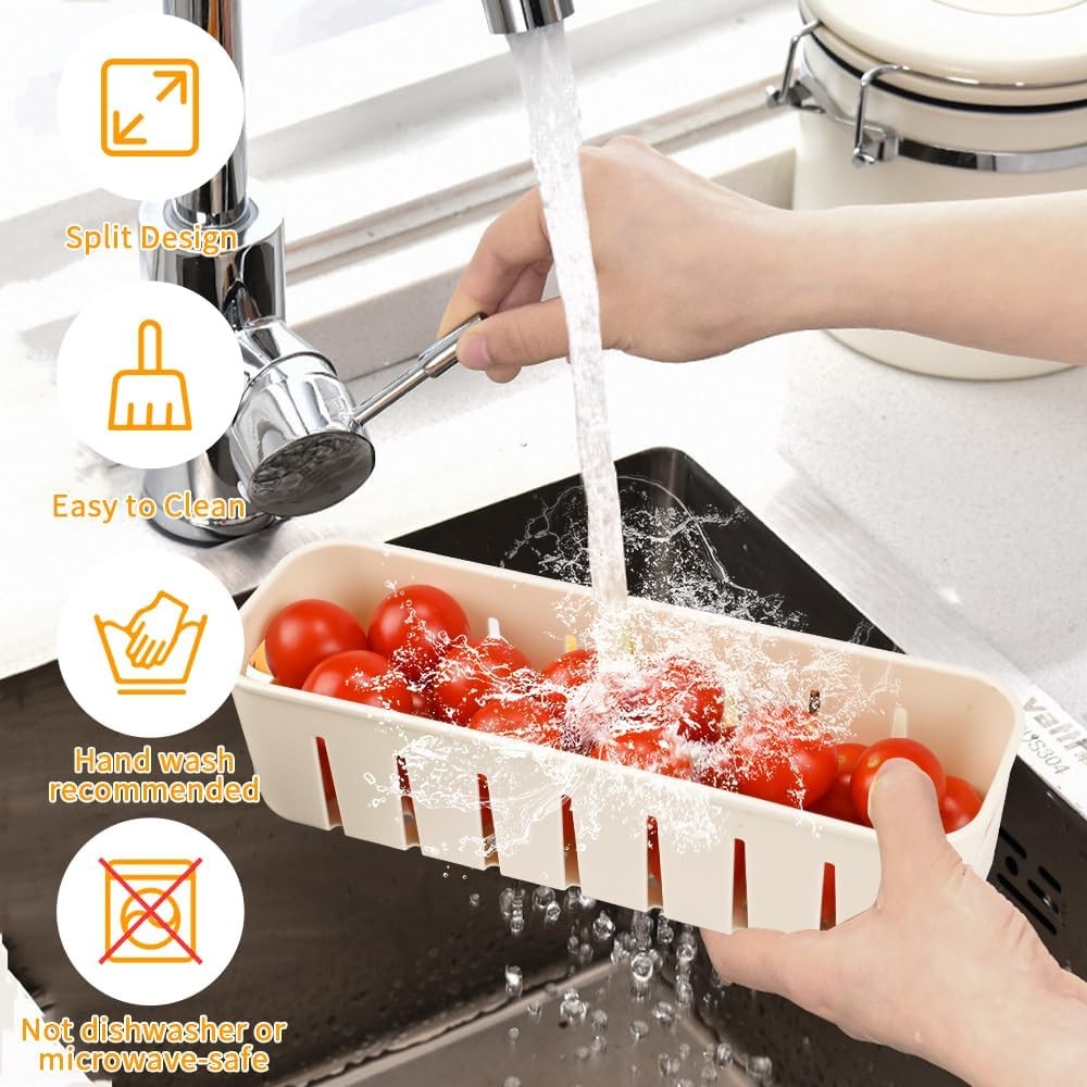 KocelFir Fridge Fruit Storage Containers - 4 Comp. Snackle Box Organizer