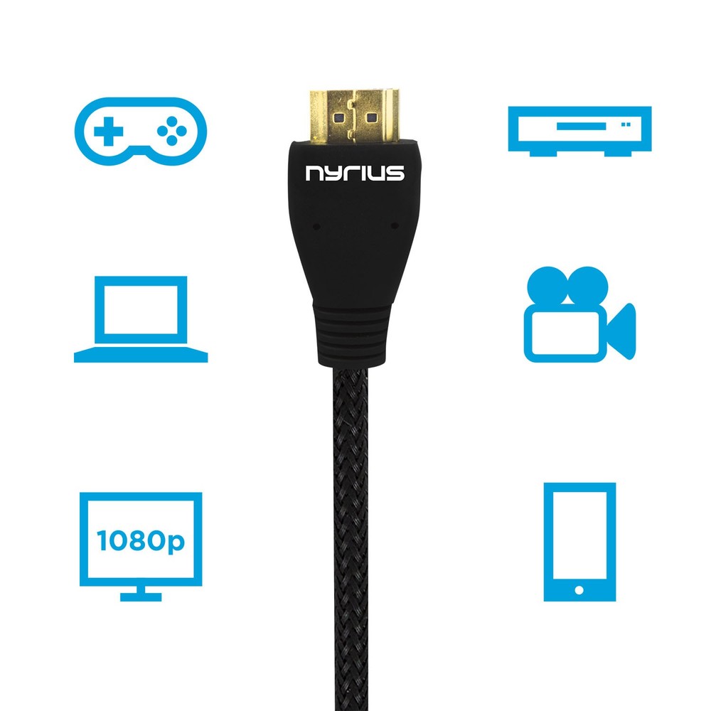 Nyrius HOME+ Wireless HDMI 2 Input Transmitter & Receiver with 2 HDMI Cables