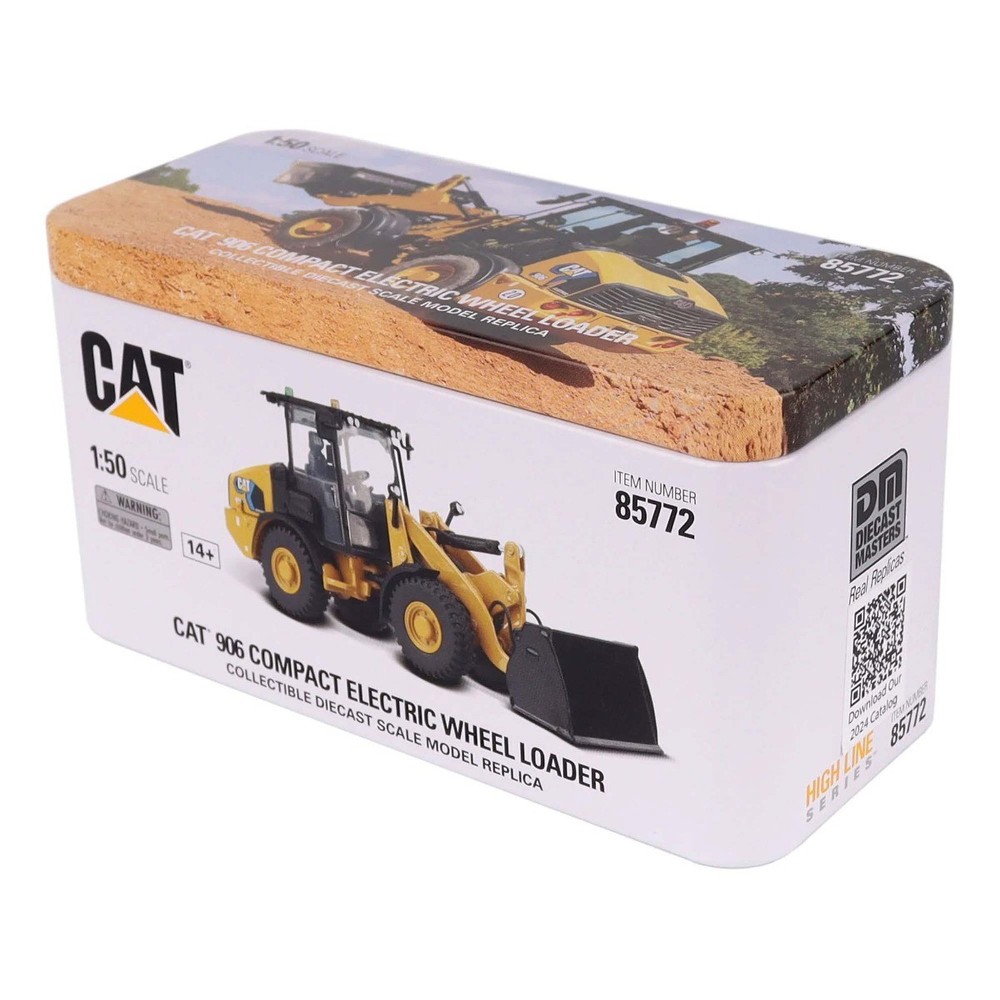 Diecast Masters 85772 Cat 906 Wheel Loader Electric Version 1/50 Scale Model