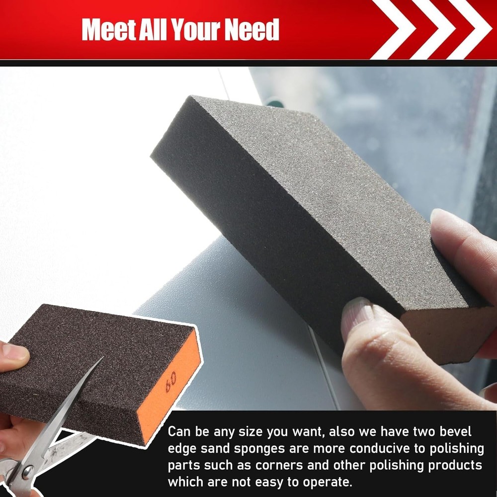 Reusable 18 Pack Sanding Blocks in Assorted Grits for Perfect Crafting