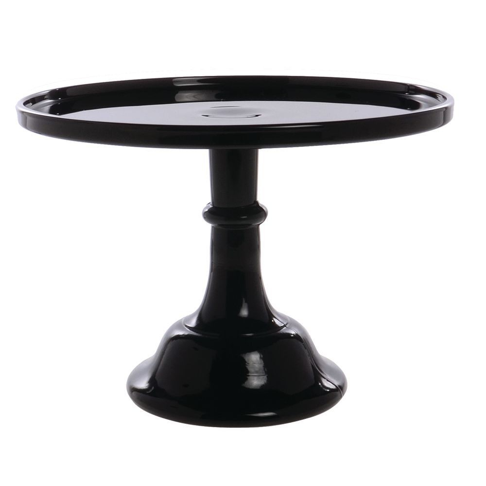 Black Raspberry 12" Glass Cake Stand - By Mosser Glass