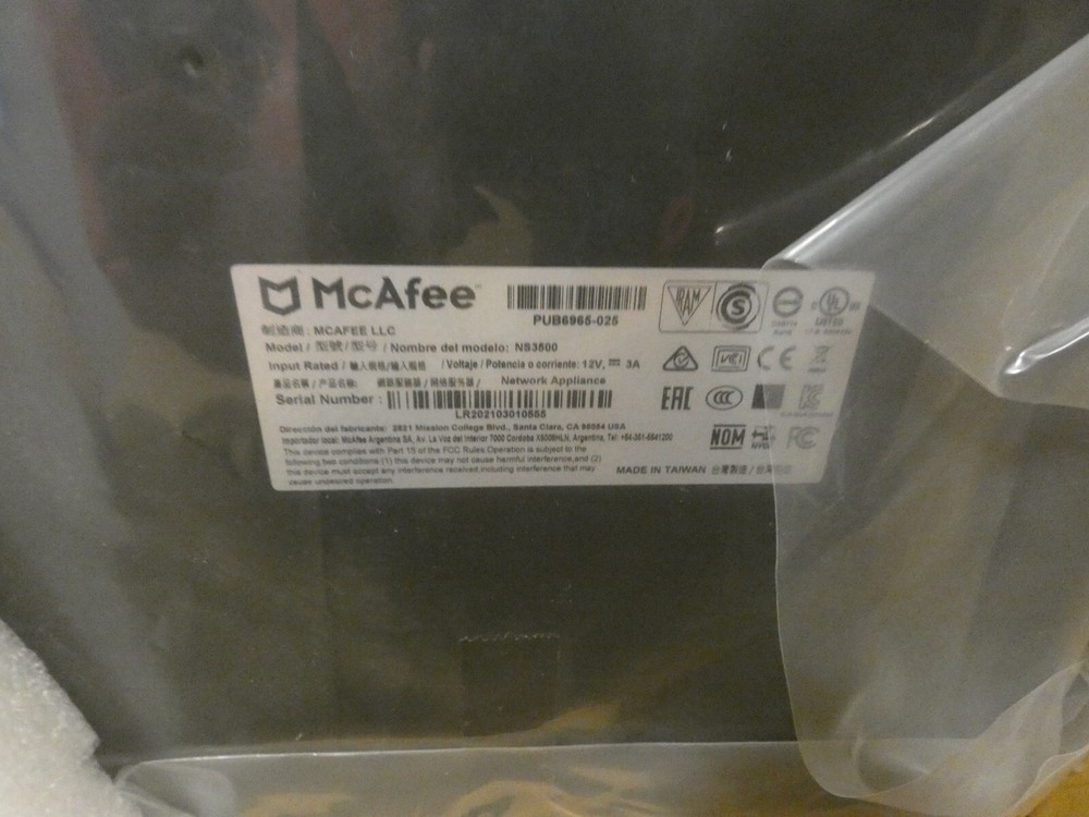 Open Box McAfee Network Appliance Security Platform NS3500 IPS-NS3500A 610-3823