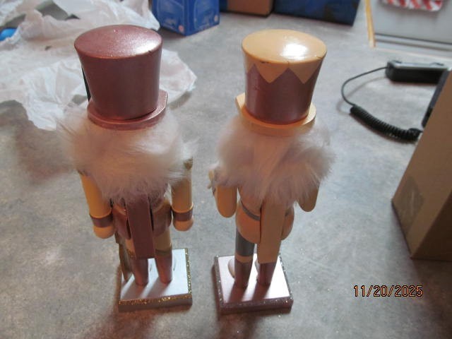 (2) Nutcracker Christmas decorations 9 inch tall