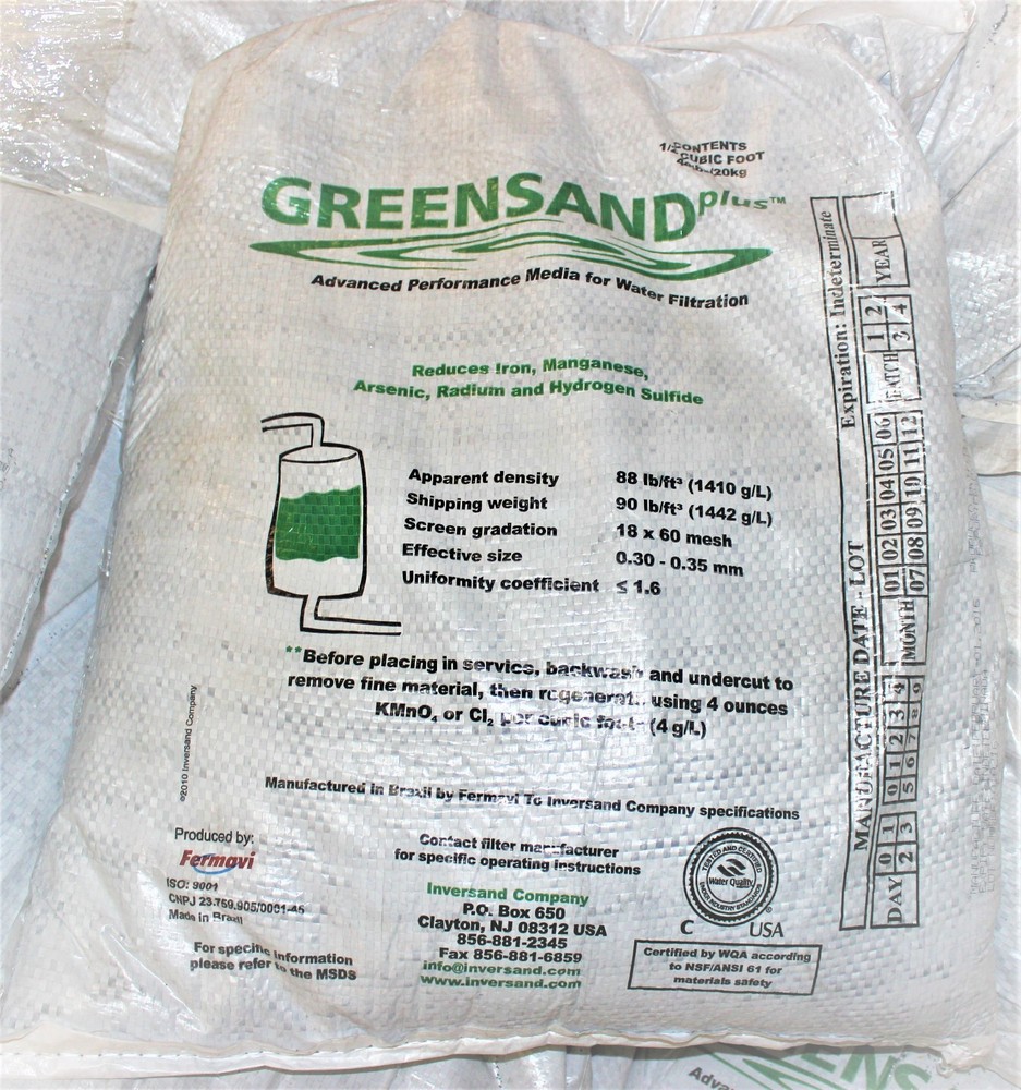 GreenSand Plus Media 1/2 Cu. Ft. Iron Manganese and sulfur Removal GreenSandPlus