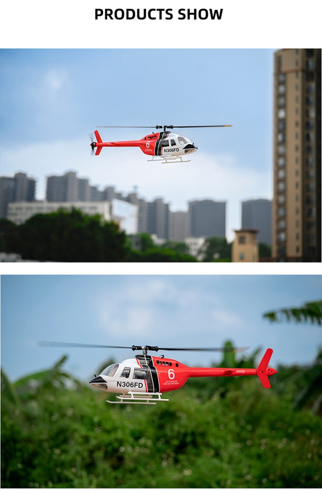 Fly Wing Bell 206 V3 6CH GPS 3D Auto Return Hovering RC RTF Helicopter 2 Battery