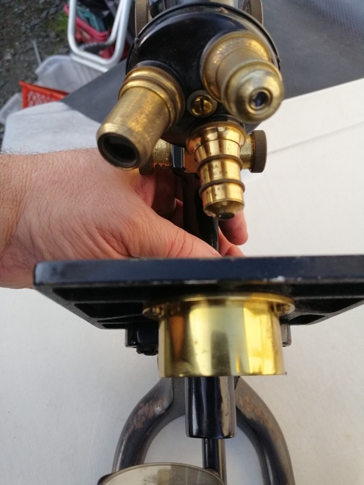 2 ANTIQUE BRASS WATSON MICROSCOPES KIMA AND SERVICES