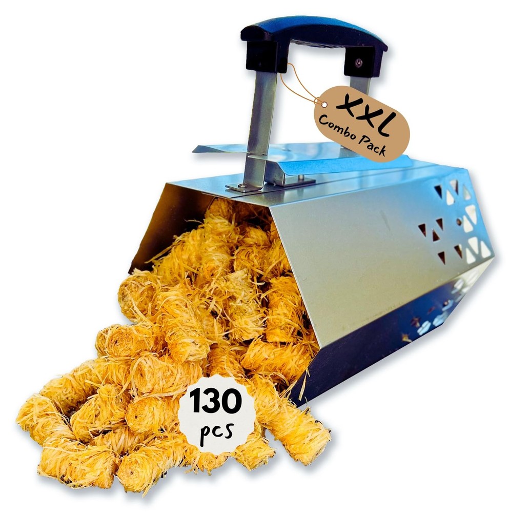 130 pcs Large Fire Starters, Natural Fire Starter for Campfires, Firestarters...