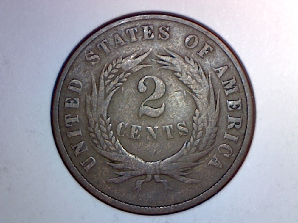 1871 TWO CENTS IN VG CONDITION