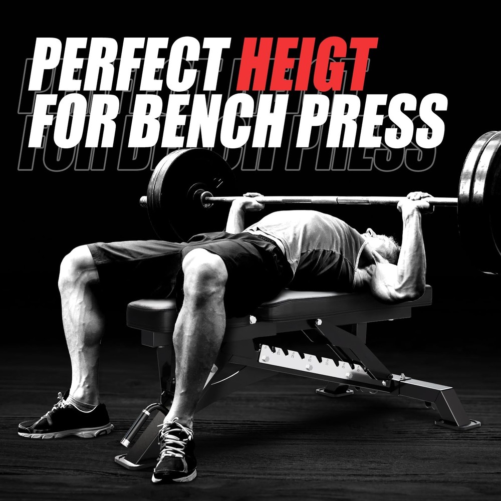 Adjustable Weight Bench with Multiple Back Positions for Full Body Workouts, ...