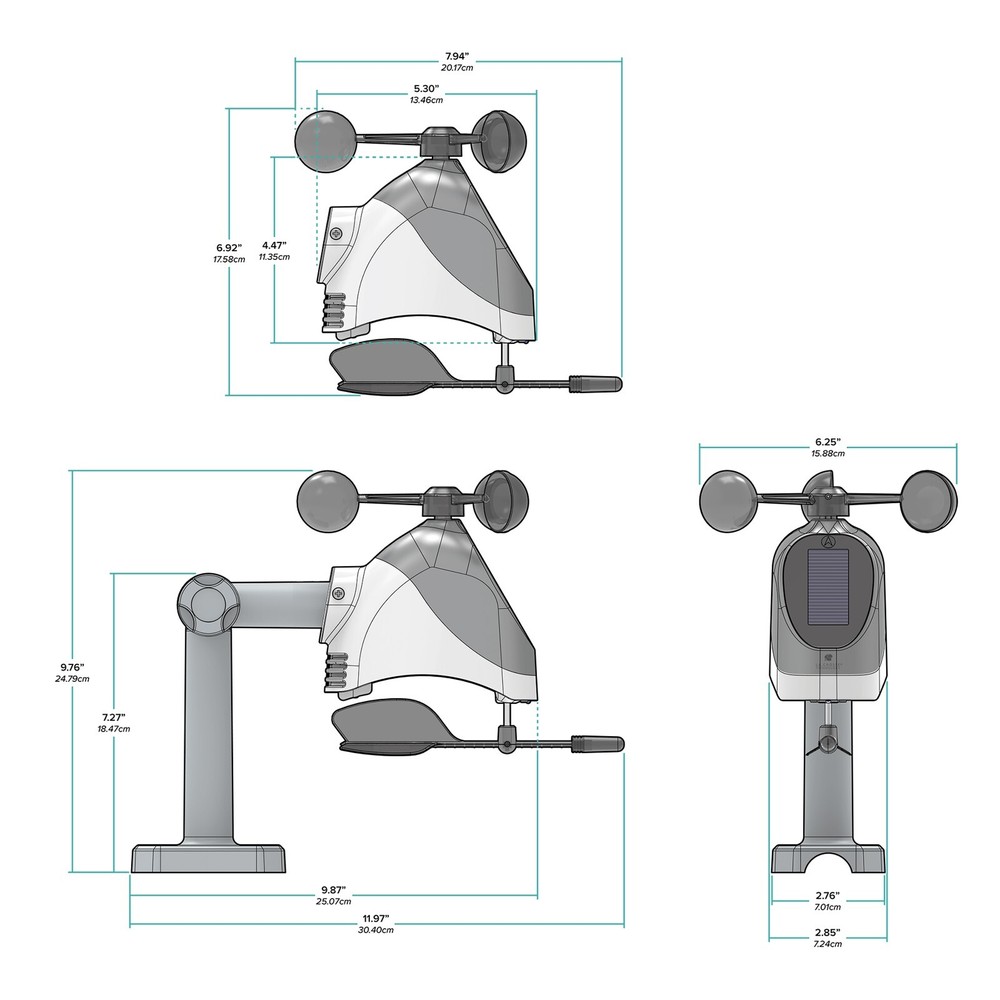 LTV-WSDTH04 La Crosse Technology View - Connected Breeze Pro Wind Sensor