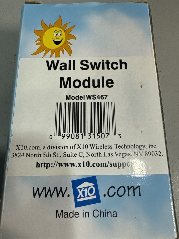 X10 Wall Switch Module WS467 - NEW By X10