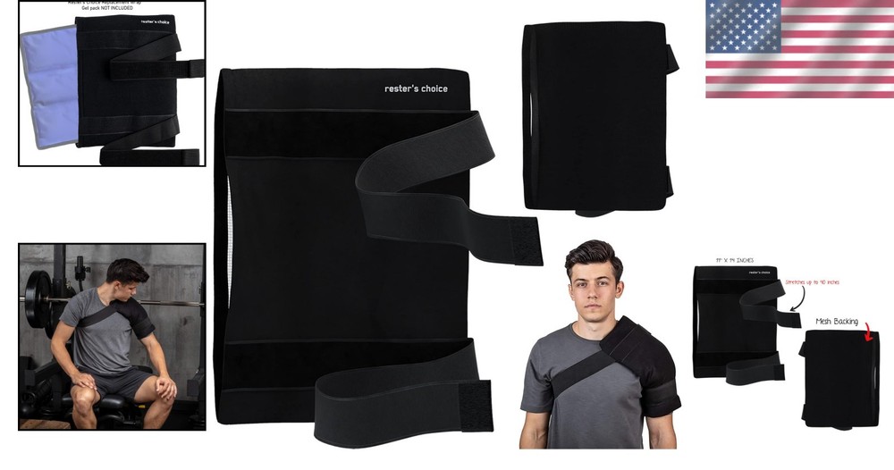 Resters Choice Ice Pack Wrap Holder with Adjustable Straps for Large Ice Pack...