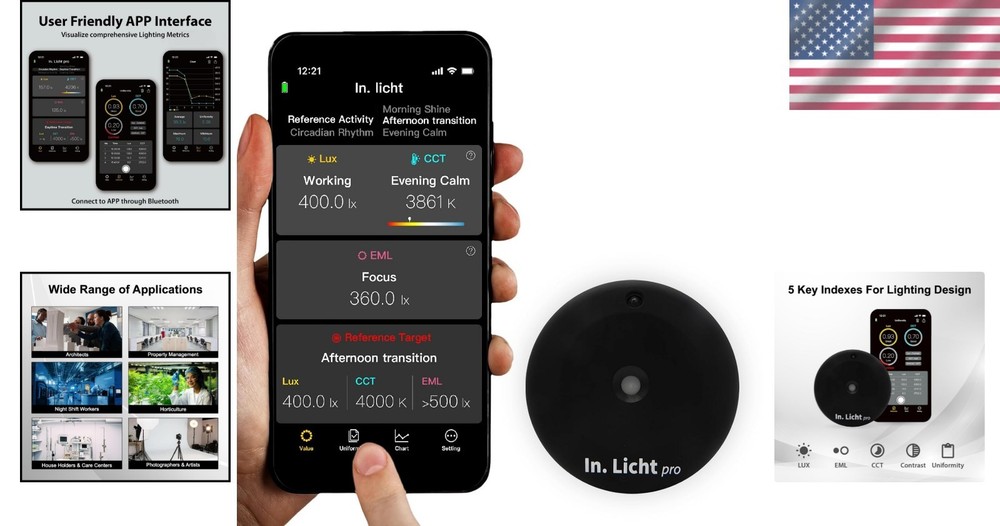 World's First Handheld EML Light Meter - Lightweight Sensor for Optimal Lighting