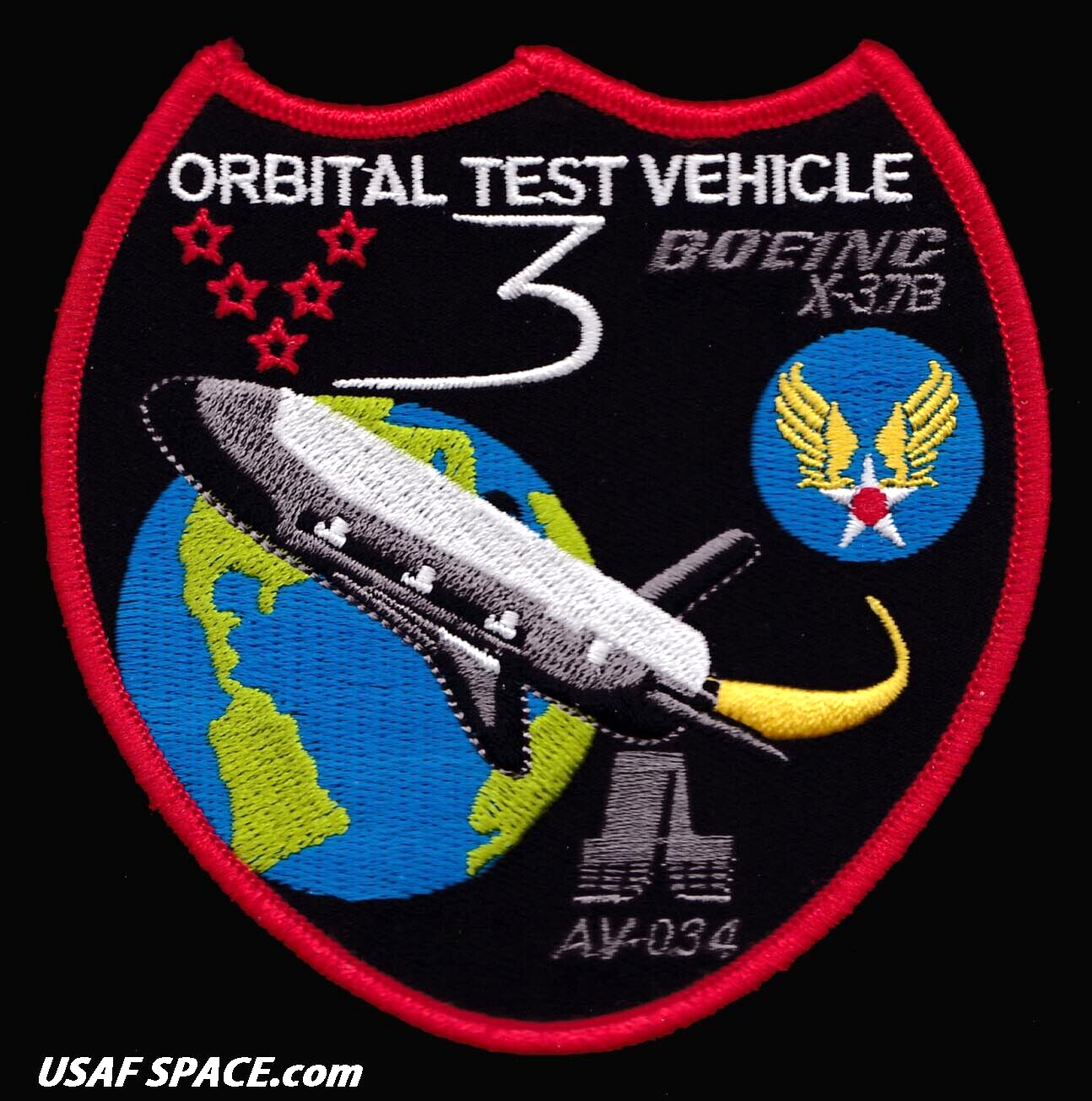 X-37B ORBITAL TEST VEHICLE OTV 3 ATLAS V BOEING ULA USAF DOD SPACE PLANE PATCH