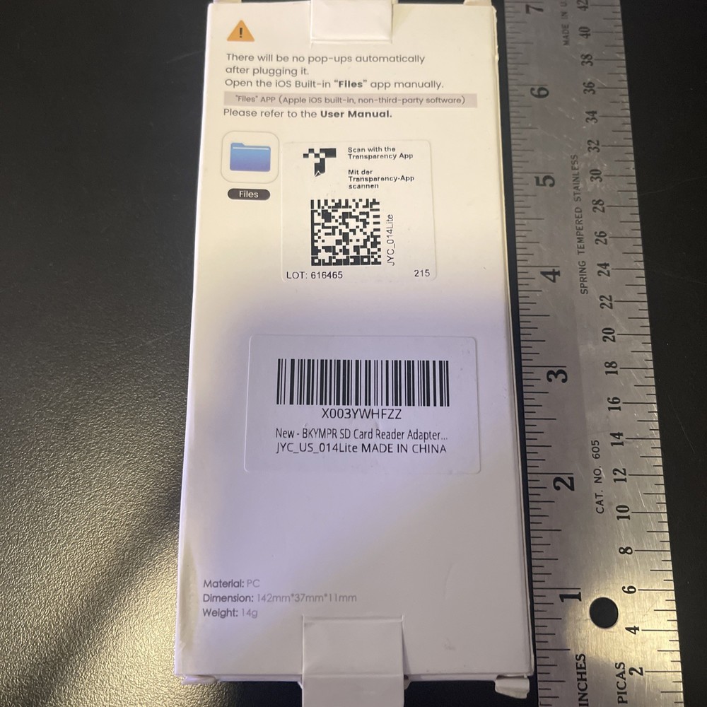 SD Card Reader for iPhone iPad, &USB-C Dual Connector,Support SD/MicroSDCards B1