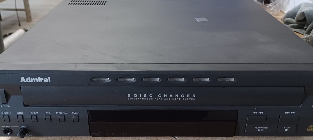 Admiral 5 Disc Changer CD Player Model GRD67219A | Tested | Fully Functional