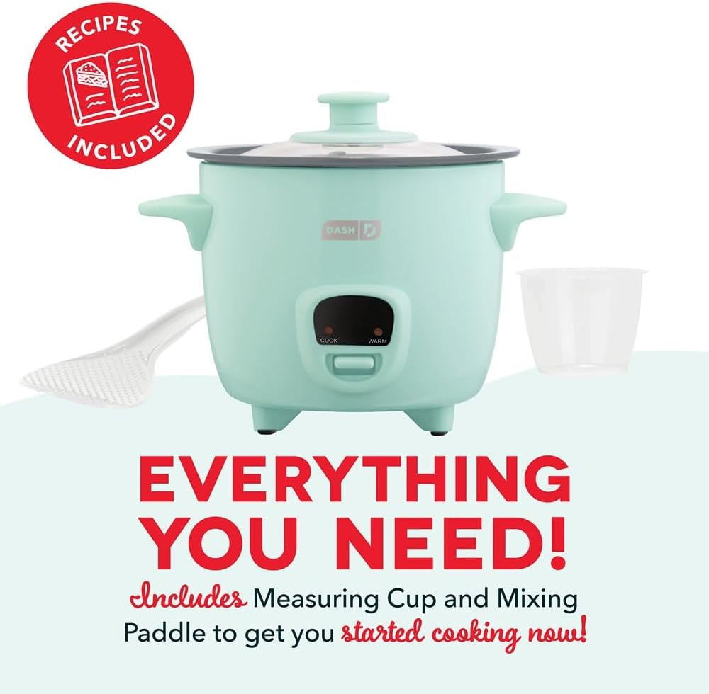 Mini Ceramic Rice Cooker - Designed for Single-Serve Cooking - Compact Rice Cook