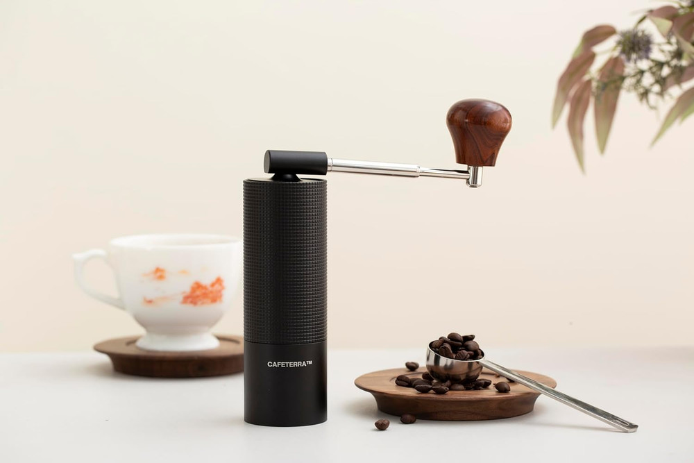 Portable Manual Coffee Grinder with Adjustable Grind & Stainless Steel Handle