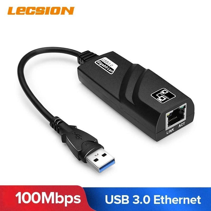 USB 3.0 Gigabit Ethernet LAN RJ45 100Mbps Network Adapter For Windows PC Mac