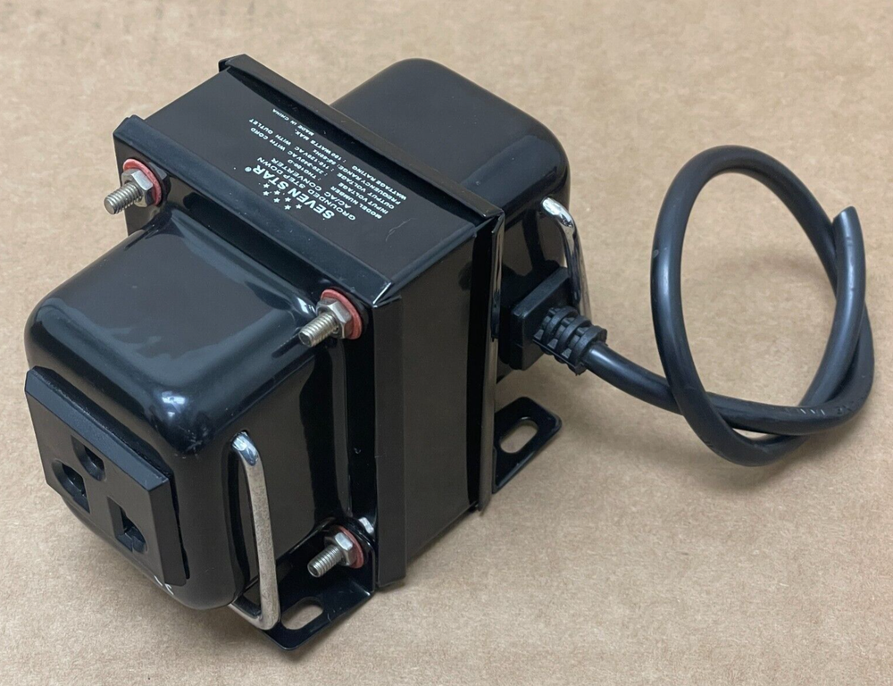 SEVEN STAR MODEL THG100D STEP DOWN VOLTAGE CONVERTER TRANSFORMER 220-240VAC