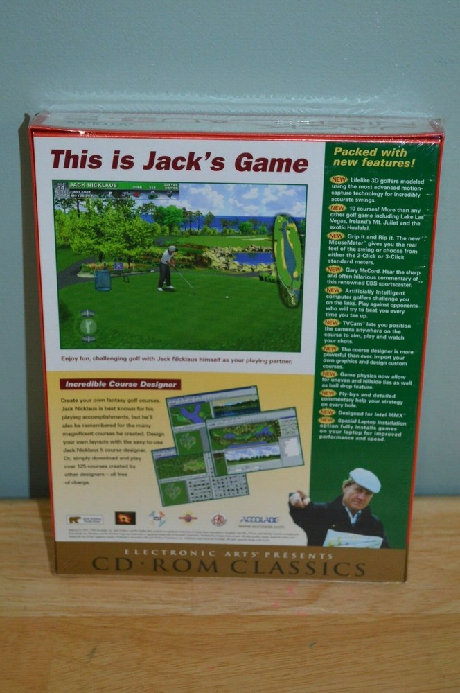 Brand NEW Sealed Jack Nicklaus 5 - PC GAME Golf Course Computer Game