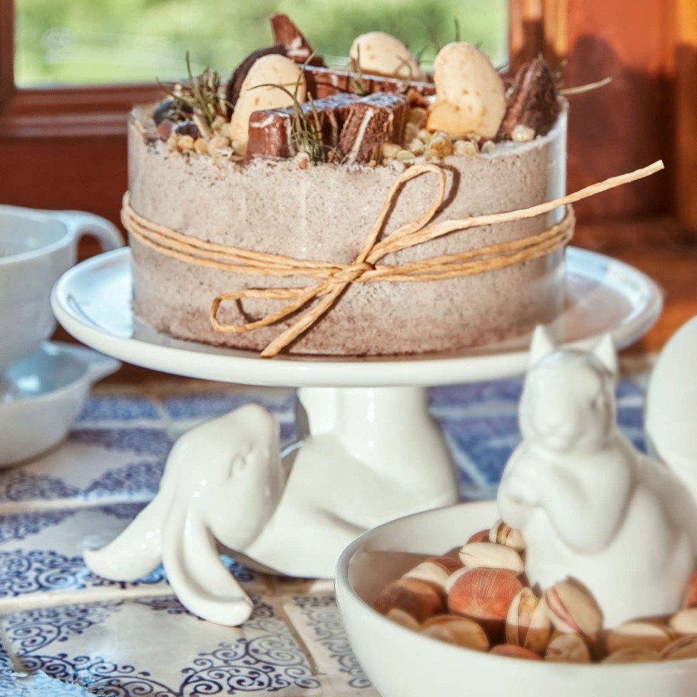 LA JOLIE MUSE Cupcake Stand, Easter Decorations, Ceramic Dessert Plates for E...