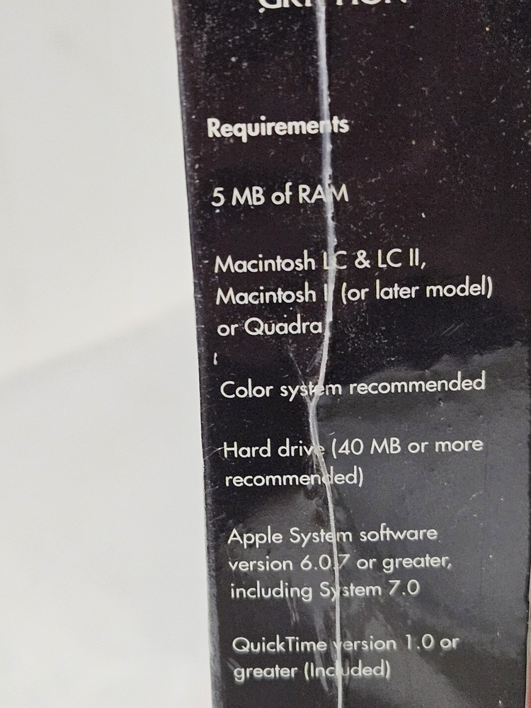 Gryphon Morph Special effects software Mac CD-ROM, 1992 Sealed Box Original