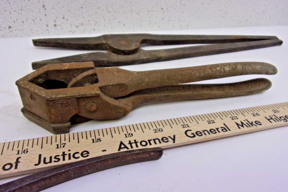 4 antique blacksmith tinsmith tools early 1900's