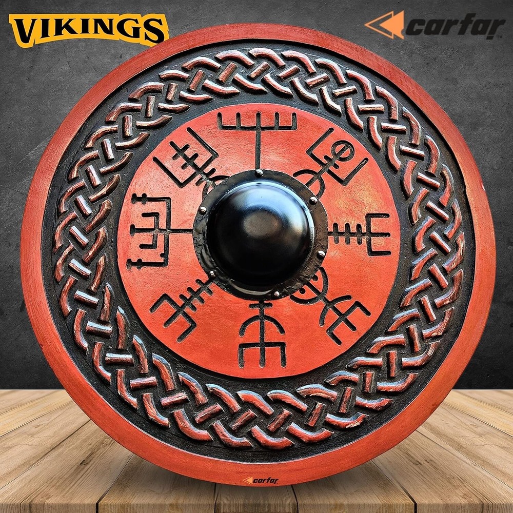Medieval Vikings Handcrafted Warrior Shield: 24-Inch