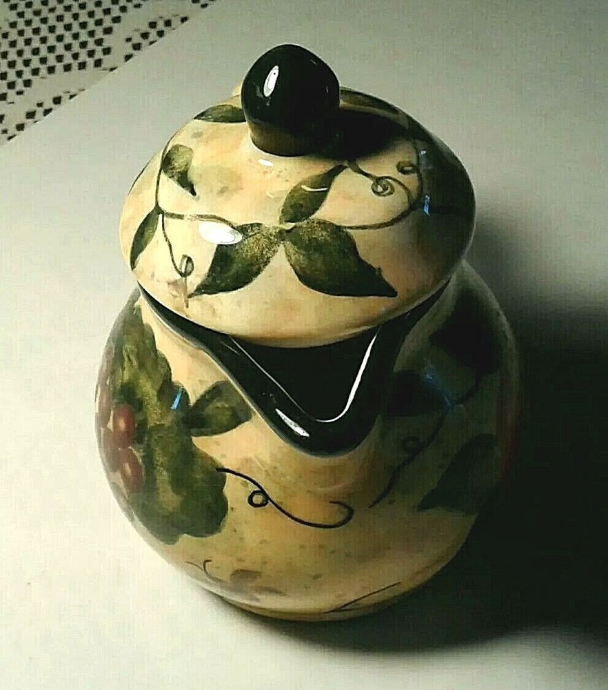 SUSAN WINGET, LANG, COVERED SMALL PITCHER, 2002 "FRUITFUL BOUNTY"